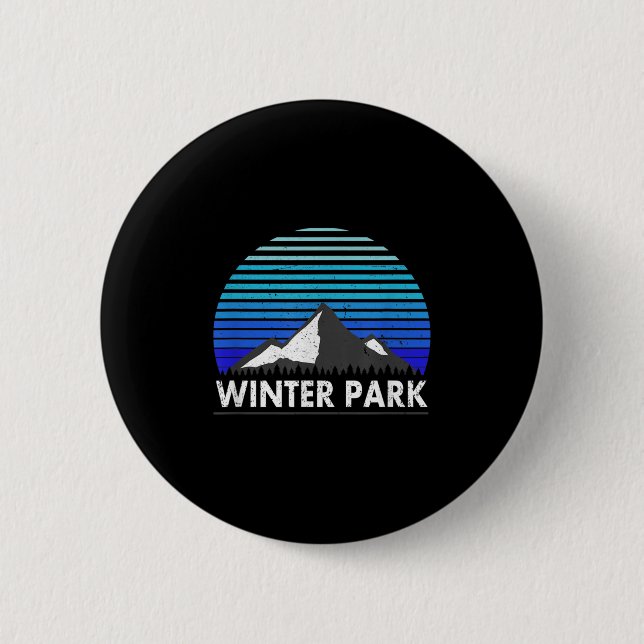 Winter Park Colorado Blaumeisenberg  Button (Vorderseite)