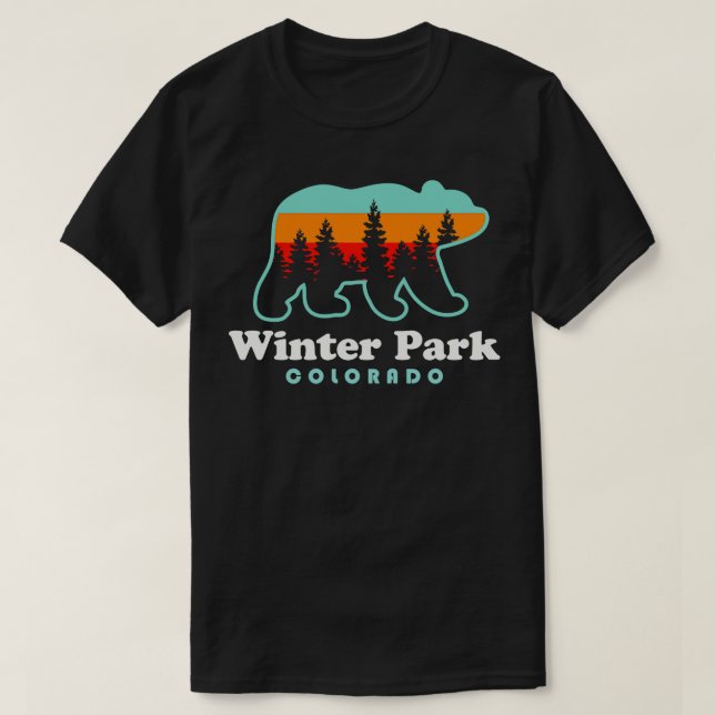 Winter Park Colorado Ferien Bärenbäume T-Shirt (Design vorne)