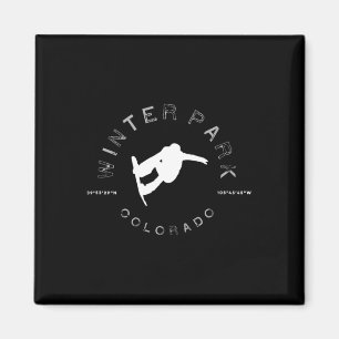 Winter Park Colorado Graphic Vintag Snowboard T Magnet