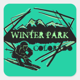 Winter Park Colorado ski vert montagne stickers