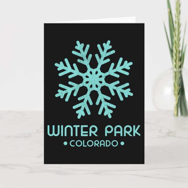 Winter Park Colorado Skiing Long Sleeve Ski Tee  Karte (Vorderseite)