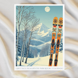 Winter Park Resort Colorado Skiurlaub Postkarte