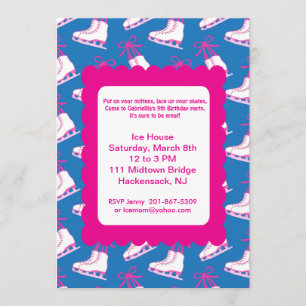 Winter Party Ice Skaten Einladung