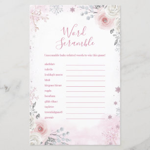 Winter-Pastell-Rosa-Schneeflocken-Wortverwirrungss