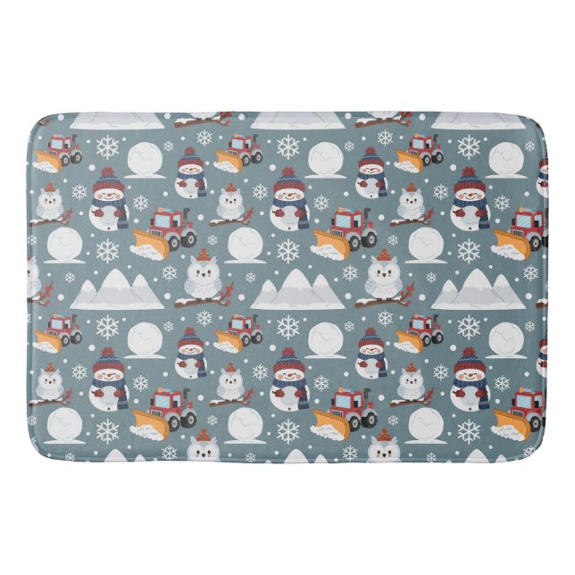 Winter Pattern Bath Mat Badematte (Vorderseite)