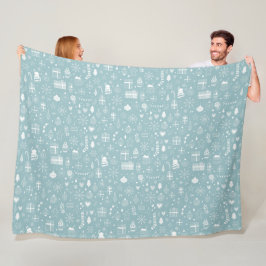 Winter Pattern Design Fleece Blanket