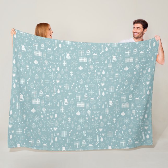 Winter Pattern Design Fleece Blanket (Beispiel)