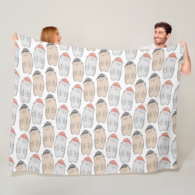 Winter Pattern Design Fleece Blanket  (Beispiel)