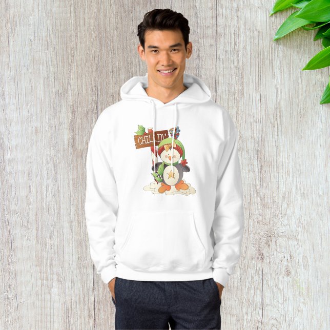 Winter Penguin & Bird Chillin Weihnachtsfeiertag Hoodie (Von Creator hochgeladen)