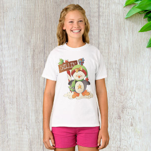 Winter Penguin & Bird Chillin Weihnachtsfeiertag T-Shirt