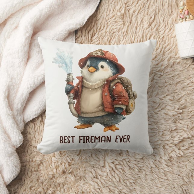 Winter Penguin Firefighter Ping Pong Paddle Kissen (Decke)