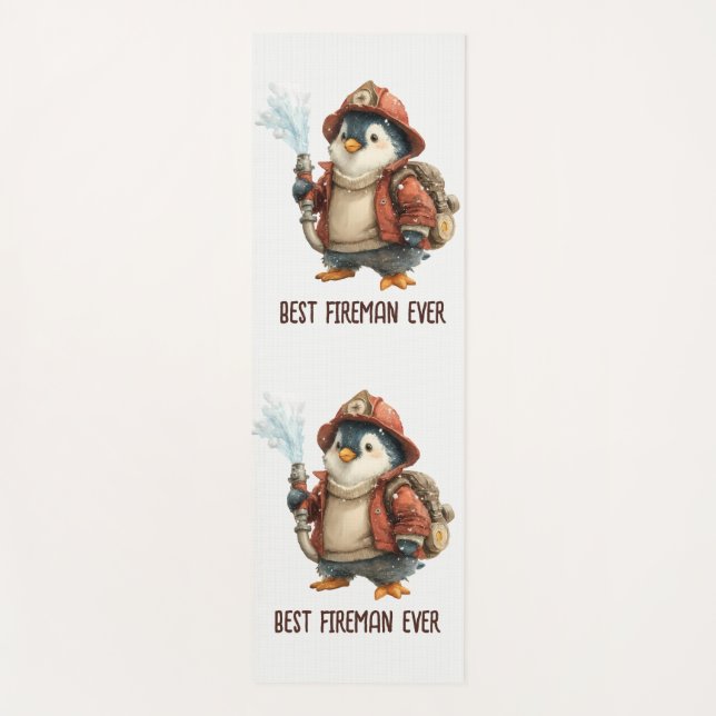Winter Penguin Firefighter Ping Pong Paddle Yogamatte (Vorderseite)