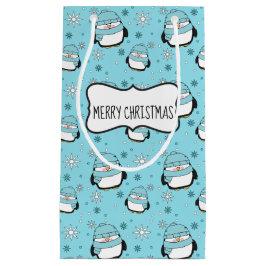Winter Penguin Geschenktasche (klein) Kleine Geschenktüte