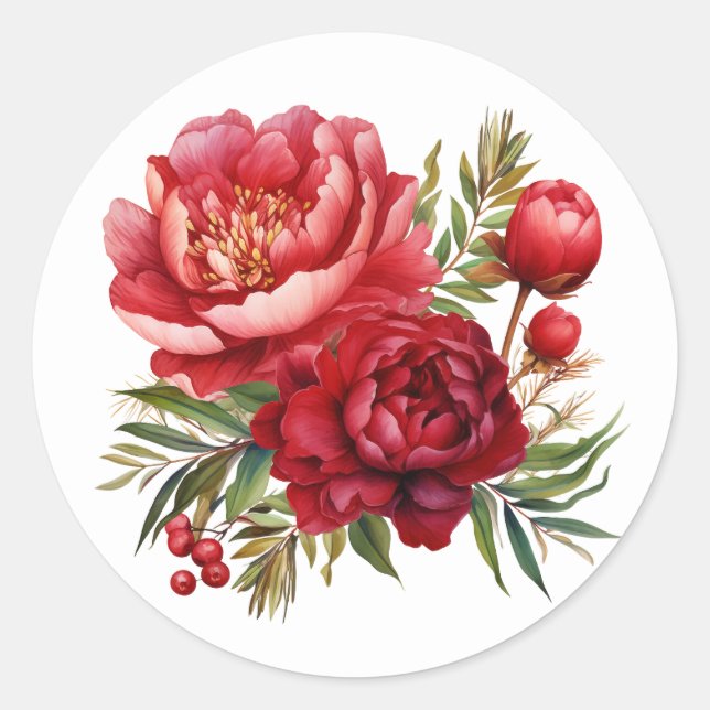 Winter Peony Stickers (Vorderseite)