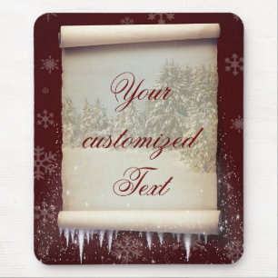 Winter-Pergamentillustration Mousepad