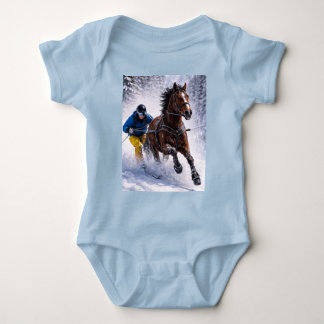 Winter-Pferd-Babykleidung | Bodysuits