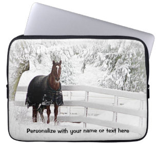 Winter-Pferd Laptopschutzhülle