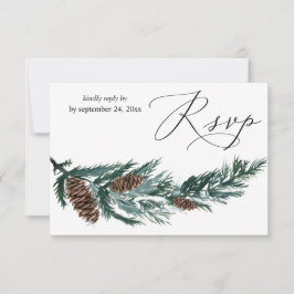 Winter Pine Cone & Greenery mit UAWG RSVP Karte
