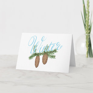 Winter Pine Cones Karte