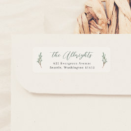 Winter Pine Elegante Script Calligrafy Familiennam