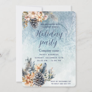 Winter Pine Kegel Blumenfest Party Unternehmen Einladung