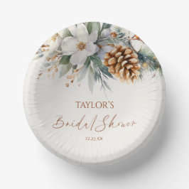 Winter Pine Pine Tree Brautparty Pappteller