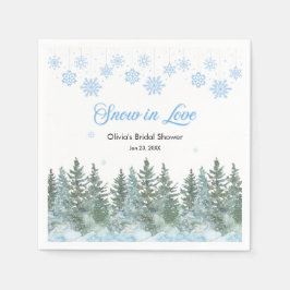 Winter Pine Schnee in Liebe Schneeflocken Brauseba Serviette