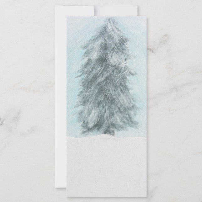 Winter Pine Tree - Acrylmalerei (Vorderseite)