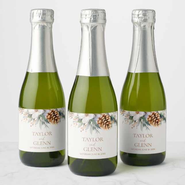 Winter Pine Tree Blume Blumengarten Hochzeit (Flaschen)