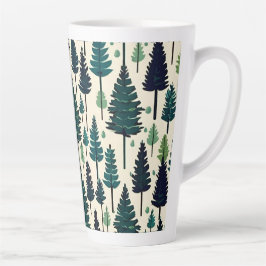 Winter Pine Tree Design Weihnachtsschnee #4 Milchtasse