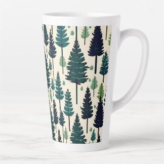 Winter Pine Tree Design Weihnachtsschnee #4 Milchtasse