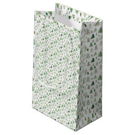 Winter Pine Tree Forest Wine Bag Kleine Geschenktüte
