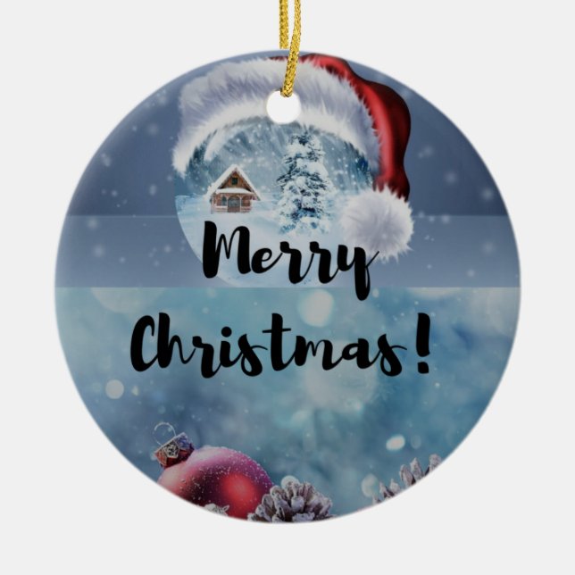 Winter Pine Tree Ornament - Holiday Keepsake (Vorne)