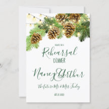 Winter Pine Tree & Pine Cones Probe Abendessen