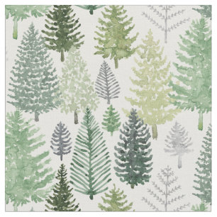 Winter Pine Tree Urlaub  Stoff
