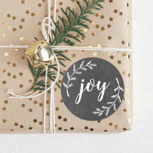 Winter Pine Wreath Weihnachtsfreude Runder Aufkleber