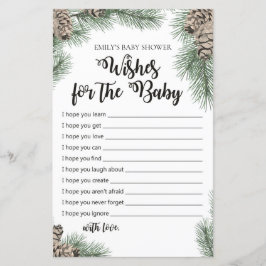 Winter Pinecone Baby Shower Game PRINIERT