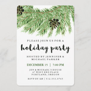 Winter Pines   Einladung von Feiertagen