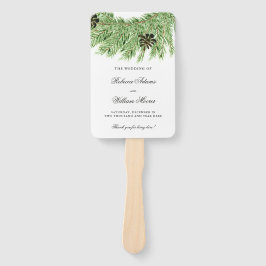 Winter Pines Hochzeitsprogramm Fächer