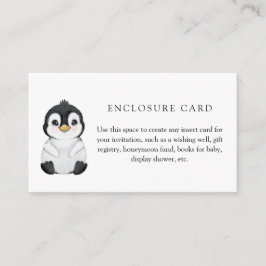 Winter Pinguin Babydusche mit individueller Einsch Begleitkarte