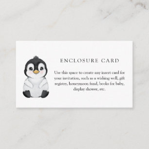 Winter Pinguin Babydusche mit individueller Einsch Begleitkarte