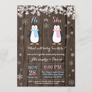 Winter-Pinguin-Bärengeschlecht: Einladung