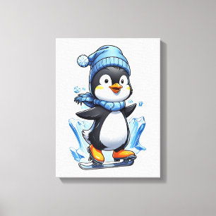 Winter Pinguin Eisshows Leinwanddruck