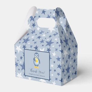 Winter Pinguin Stars Muster Danke Baby Dusche Geschenkschachtel
