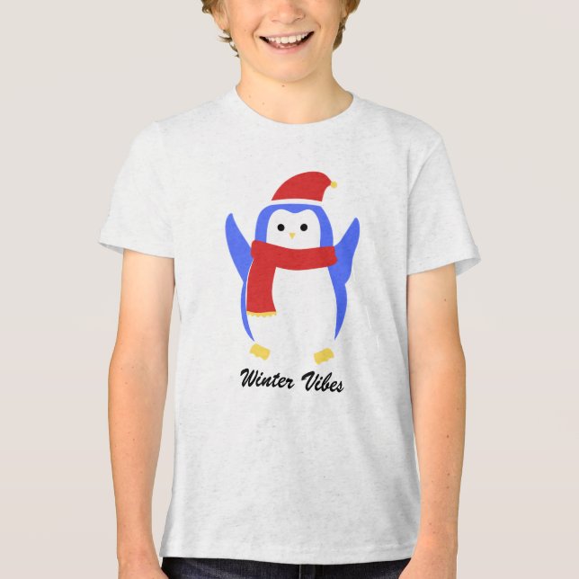 Winter Pinguin T - Shirt (Vorderseite)
