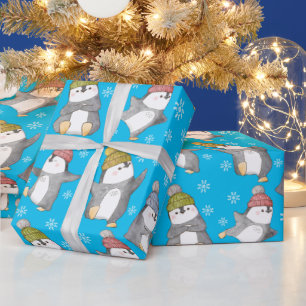Winter-Pinguine-Geschenkpapier Geschenkpapier