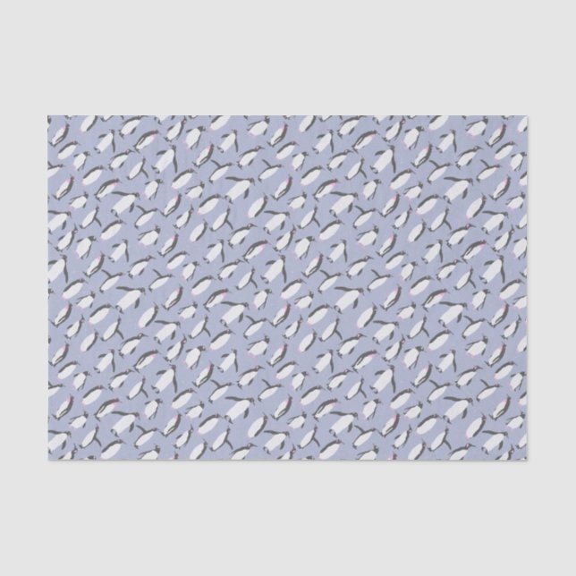 Winter Pinguine nahtlose Muster + Ihre Ideen Seidenpapier (Vorderseite)