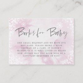 Winter Pink Baby Dusche Buchungsanfrage Begleitkarte