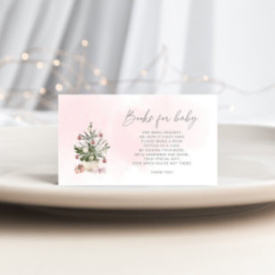 Winter Pink Weihnachtsbücher für die Kinderkarte Begleitkarte