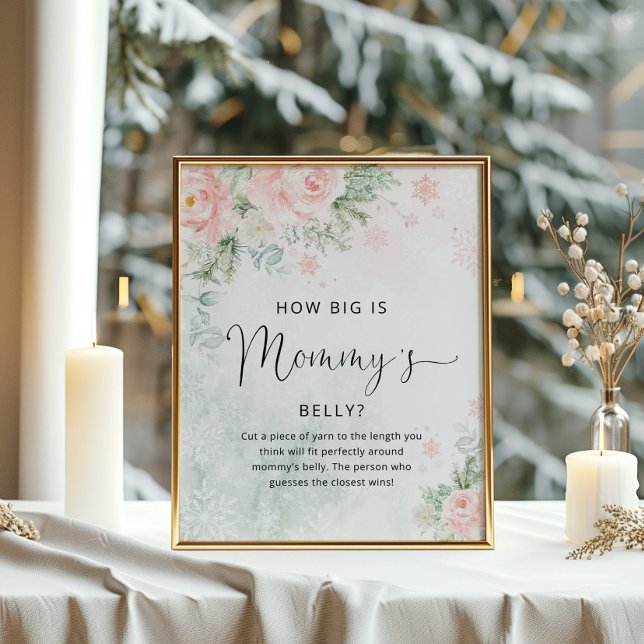 Winter pink wie groß ist Mama's Bauch-Poster Poster (Von Creator hochgeladen)